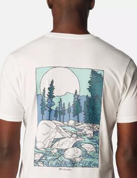 Camiseta Columbia Rapid Ridge Blanca hombre