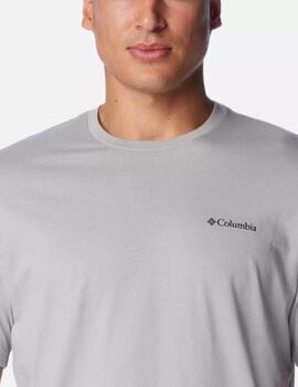 Camiseta Columbia Rockaway River Gris hombre