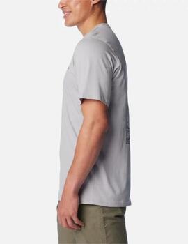 Camiseta Columbia Rockaway River Gris hombre