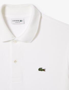 Polo Lacoste cuello canale m/c Blanco hombre