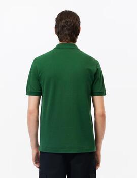 Polo Lacoste cuello canale m/c Verde hombre