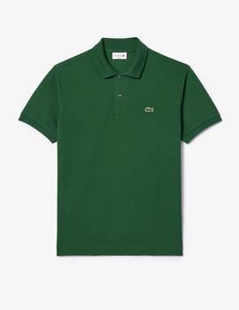 Polo Lacoste cuello canale m/c Verde hombre