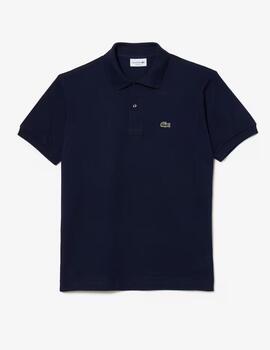 Polo Lacoste cuello canale m/c Marino hombre