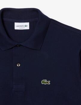 Polo Lacoste cuello canale m/c Marino hombre