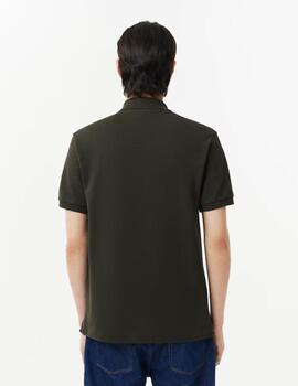 Polo Lacoste cuello canale m/c Verde Oliva hombre