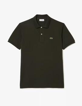 Polo Lacoste cuello canale m/c Verde Oliva hombre