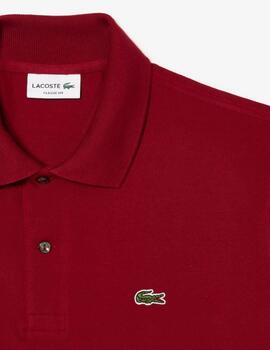 Polo Lacoste cuello canale m/c Granate hombre