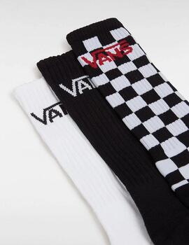 Calcetines Vans Classic Crew Negros/Blancos unisex