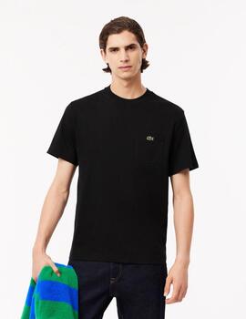 Camiseta Lacoste c/bolsillo Negra hombre