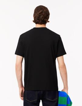 Camiseta Lacoste c/bolsillo Negra hombre