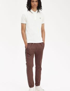 Polo Fred Perry Twin Tipped Crudo/Verde agua hombre