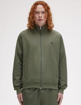 Sudadera Fred Perry Contrast Tape Verde Oliva hombre