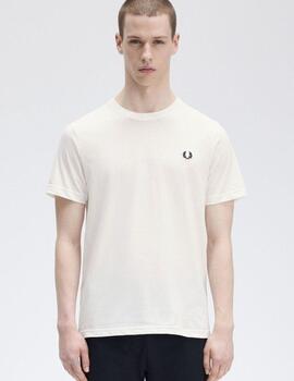 Camiseta Fred Perry Crew Neck Crudo hombre