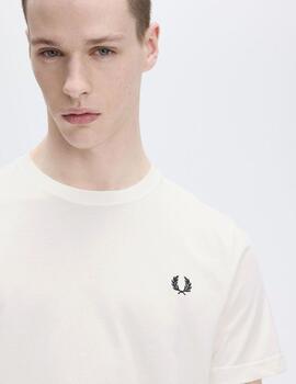 Camiseta Fred Perry Crew Neck Crudo hombre