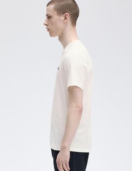 Camiseta Fred Perry Crew Neck Crudo hombre