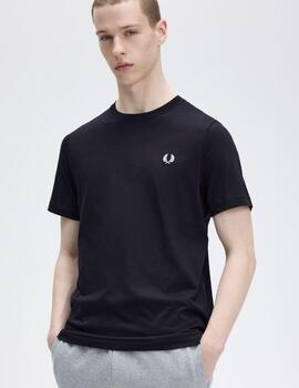 Camiseta Fred Perry Crew Neck Marino hombre