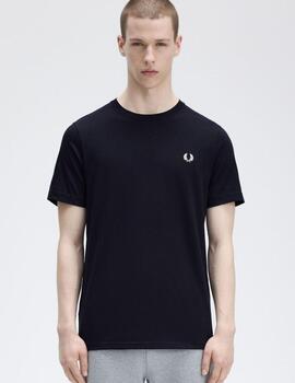 Camiseta Fred Perry Crew Neck Marino hombre