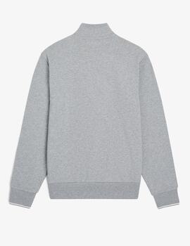 Sudadera Fred Perry Half Zip Gris Claro hombre