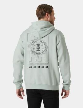 Sudadera HH Fleece Graphic hoodie Verde agua hombre