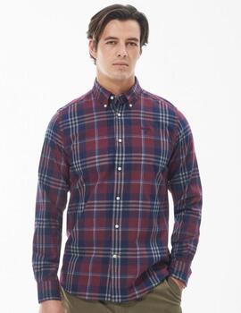 Camisa Barbour Finkle Granate hombre