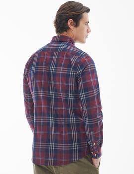 Camisa Barbour Finkle Granate hombre