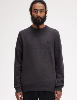 Jersey Fred Perry Classic Crew Gris hombre