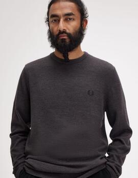 Jersey Fred Perry Classic Crew Gris hombre