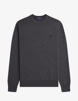 Jersey Fred Perry Classic Crew Gris hombre