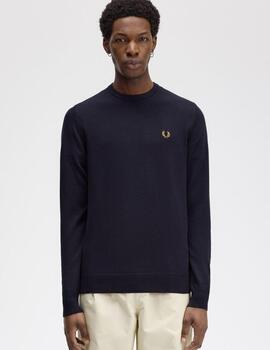 Jersey Fred Perry Classic Crew Marino hombre