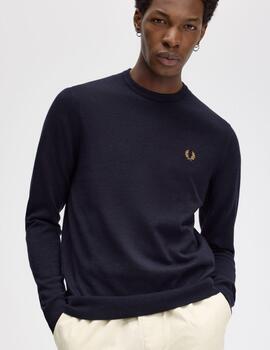 Jersey Fred Perry Classic Crew Marino hombre