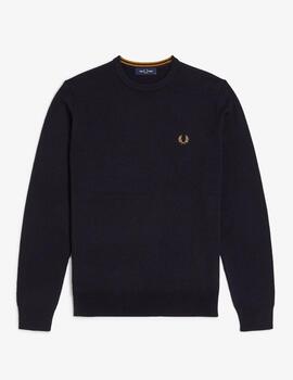 Jersey Fred Perry Classic Crew Marino hombre