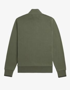 Jersey Fred Perry Half Zip Verde Oliva hombre