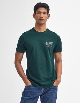 Camiseta Barbour Script Graphic Verde Botella hombre