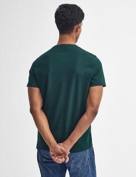 Camiseta Barbour Script Graphic Verde Botella hombre