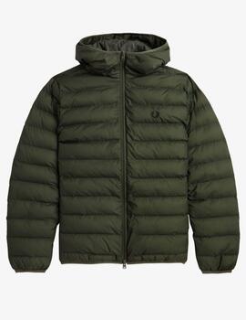 Cazadora Fred Perry Hooded Insulated Verde Oliva hombre