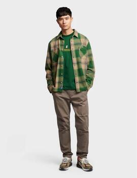 Camisa Penfield Brushed Tostado/Verde hombre