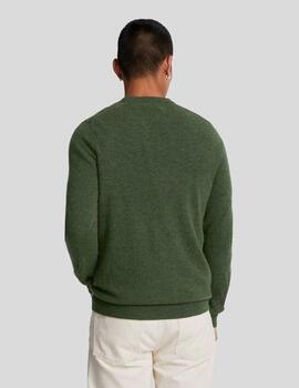 Jersey Lyle & Scott cuello redondo Verde Botella hombre