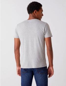 Camiseta Wrangler Sign Off Tee Gris Hombre