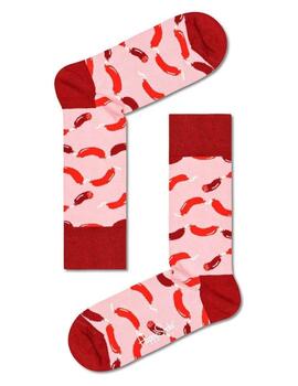 Calcetines Happy Socks Sausage Rosa/Granate Unisex