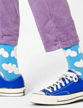 Calcetines Happy Cloudy Celeste/Crudo Unisex