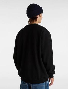 Sudadera Vans Left Chest II Loose Crew Negra Hombre