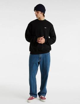 Sudadera Vans Left Chest II Loose Crew Negra Hombre