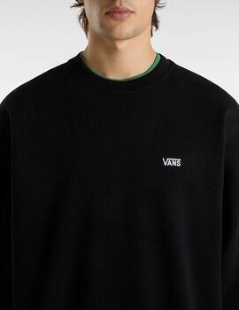 Sudadera Vans Left Chest II Loose Crew Negra Hombre