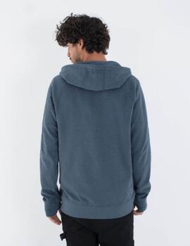 Sudadera Hurley M Low Tide Zip Azul Petróleo Hombre