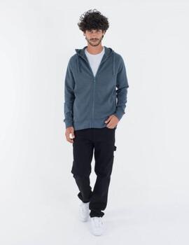 Sudadera Hurley M Low Tide Zip Azul Petróleo Hombre