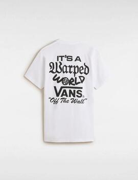 Camiseta Vans Warped World SS Blanca Hombre