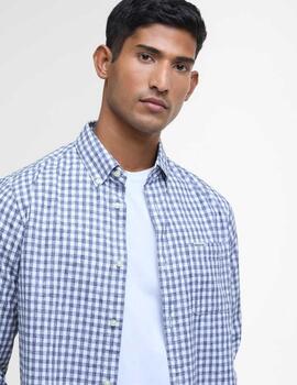 Camisa Barbour Kanehill Tailored Fit Marina/Blanca hombre