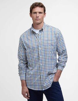 Camisa Barbour Hallhill Performance Verde Claro hombre