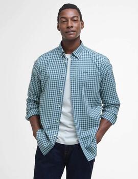 Camisa Barbour Merryton Tailored Fit Azul/Verde hombre