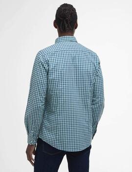 Camisa Barbour Merryton Tailored Fit Azul/Verde hombre